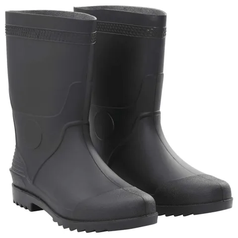 vidaXL Cizme de ploaie, negru, PVC, mărime 46