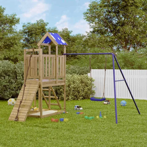 vidaXL Set de joacă pentru exterior, lemn de pin impregnat