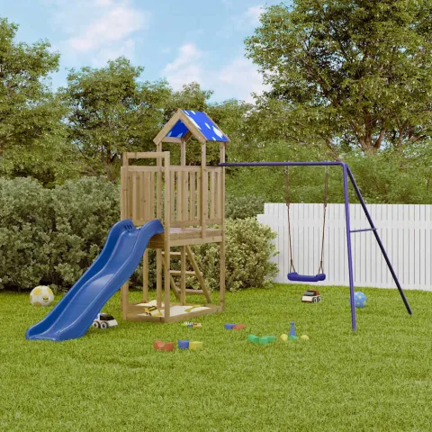 vidaXL Set de joacă pentru exterior, lemn de pin impregnat
