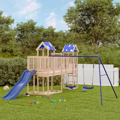 vidaXL Set de joacă pentru exterior, lemn masiv de pin