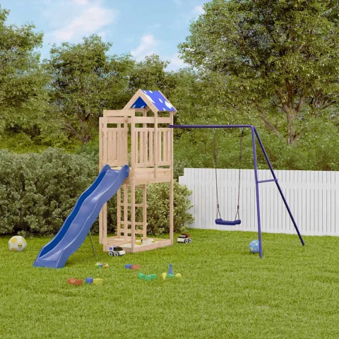 vidaXL Set de joacă pentru exterior, lemn masiv de pin
