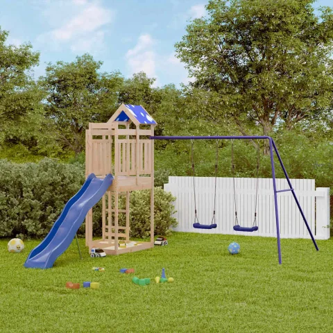 vidaXL Set de joacă pentru exterior, lemn masiv de pin