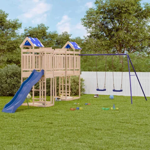 vidaXL Set de joacă pentru exterior, lemn masiv de pin
