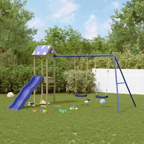 vidaXL Set de joacă pentru exterior, lemn de pin impregnat