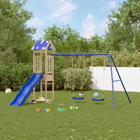 vidaXL Set de joacă pentru exterior, lemn masiv de pin