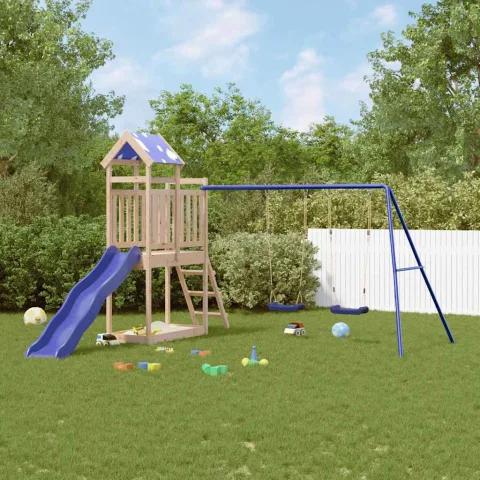 vidaXL Set de joacă pentru exterior, lemn masiv de pin
