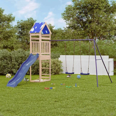 vidaXL Set de joacă pentru exterior, lemn masiv de pin