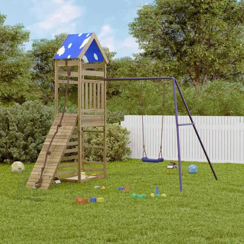 vidaXL Set de joacă pentru exterior, lemn de pin impregnat