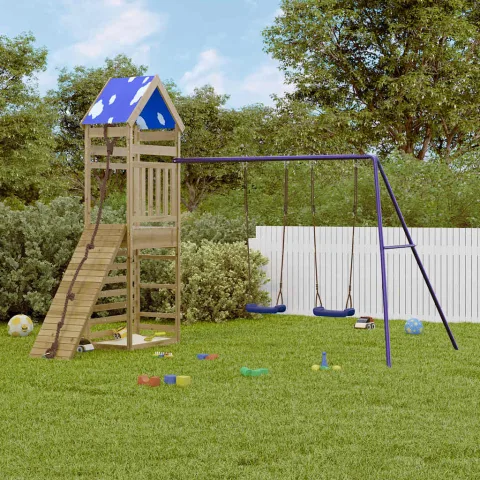 vidaXL Set de joacă pentru exterior, lemn de pin impregnat