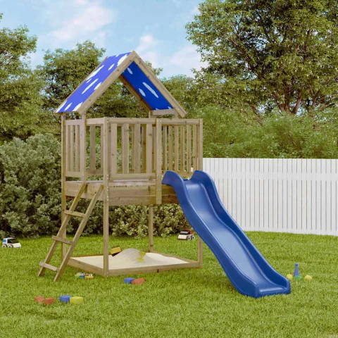vidaXL Set de joacă pentru exterior, lemn de pin impregnat