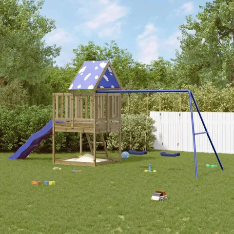 vidaXL Set de joacă pentru exterior, lemn de pin impregnat