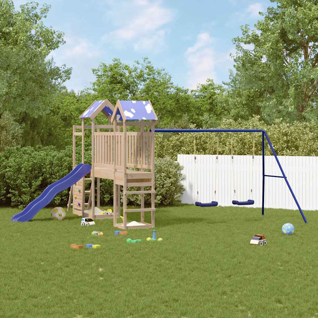 vidaXL Set de joacă pentru exterior, lemn masiv de pin