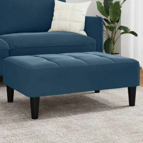 vidaXL Taburet, albastru, 77x55x31 cm, catifea