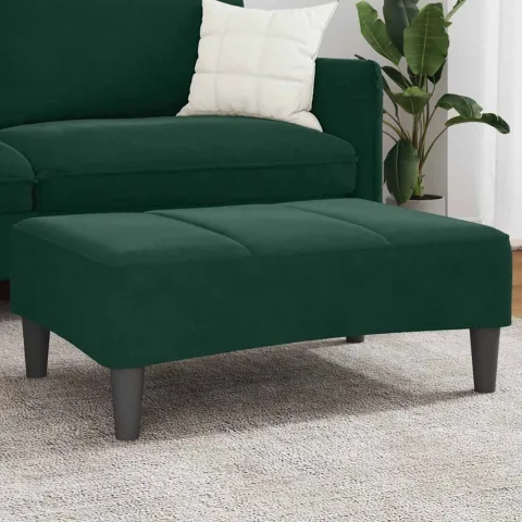 vidaXL Taburet, verde închis, 77x55x31 cm, catifea