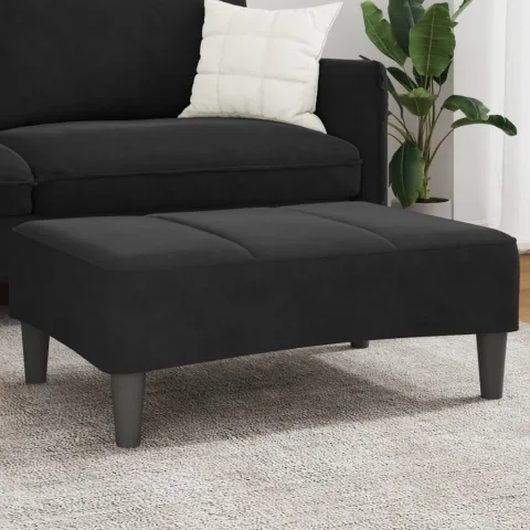 vidaXL Taburet, negru, 77x55x31 cm, catifea