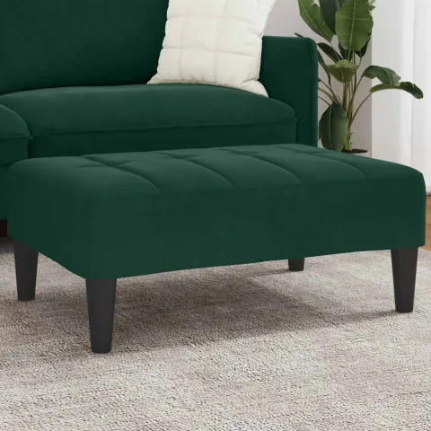 vidaXL Taburet, verde închis, 77x55x31 cm, catifea