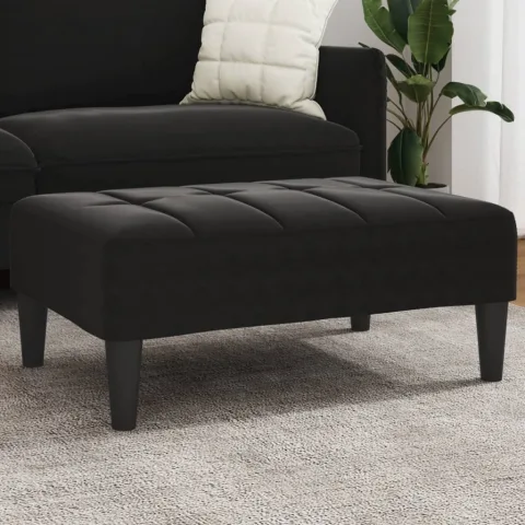 vidaXL Taburet, negru, 77x55x31 cm, catifea