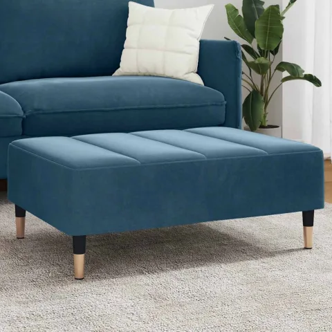 vidaXL Taburet, albastru, 77x55x31 cm, catifea