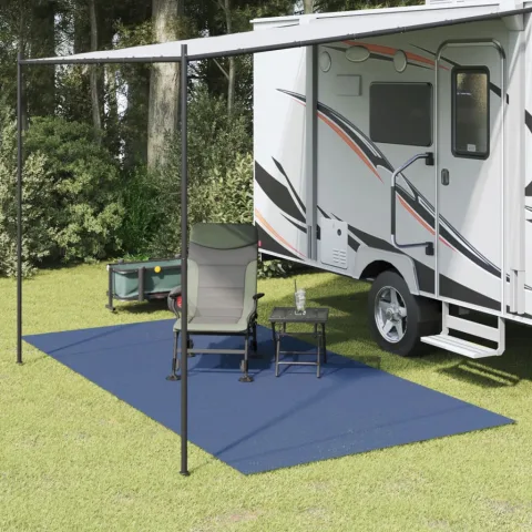vidaXL Covor pentru cort, albastru, 4x2 m
