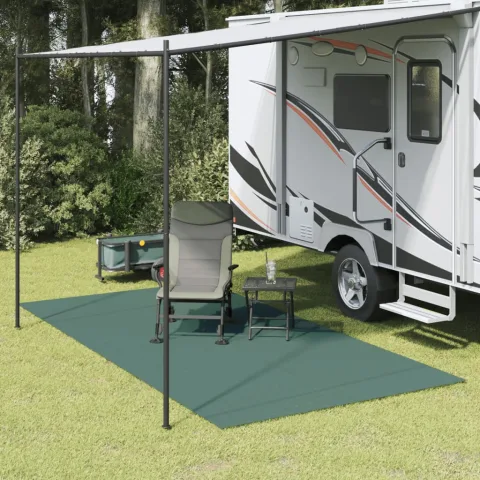 vidaXL Covor pentru cort, verde, 4x2 m