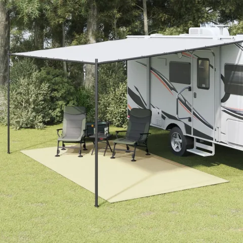vidaXL Covor pentru cort, crem, 4x2,5 m