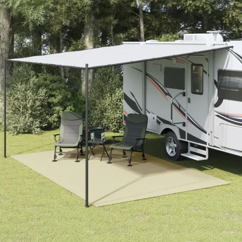 vidaXL Covor pentru cort, crem, 5x3 m