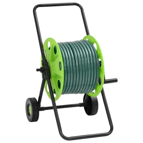 vidaXL Cărucior tambur furtun verde set racorduri furtun 0,75" 20m PVC