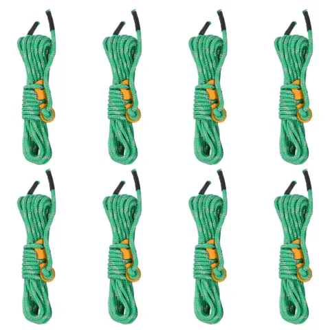 vidaXL Funie pentru cort cu chei reflectorizante, 8 buc., 4 m, 4 mm