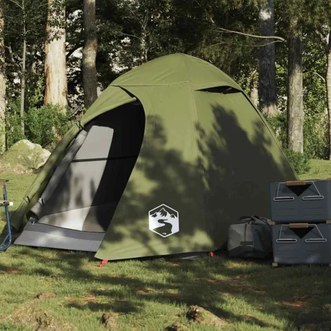 vidaXL Cort camping cupolă 2 persoane verde măsliniu impermeabil