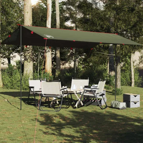 vidaXL Prelată de camping, verde măsliniu, 506x306 cm, impermeabilă