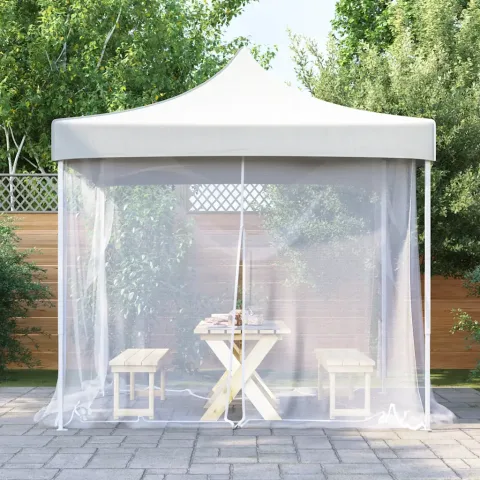 vidaXL Plasă de țânțari pentru exterior 220 ochiuri alb 300x300x200 cm