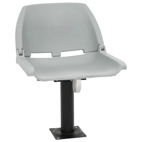 vidaXL Set scaun pliabil, 2 piese, fără pernă, gri, 48x51x41 cm