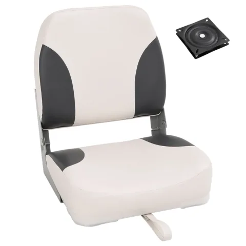 vidaXL Set 1 scaun pliabil de barcă, spătar mic/centură fixare