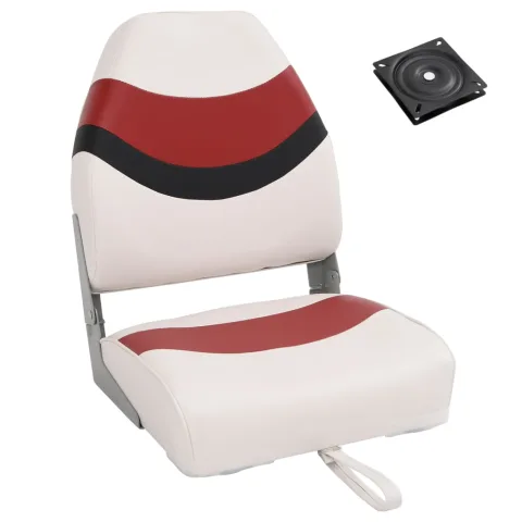vidaXL Set cu scaun pentru barcă, pliabil, 2 piese, spătar înalt