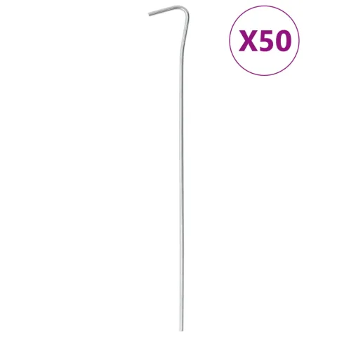 vidaXL Țăruși de cort, 50 buc., 23 cm, Ø3 mm, oțel galvanizat