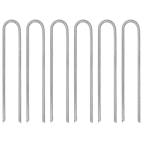 vidaXL Țăruși de cort, 6 buc., 30 cm, Ø7 mm, oțel galvanizat
