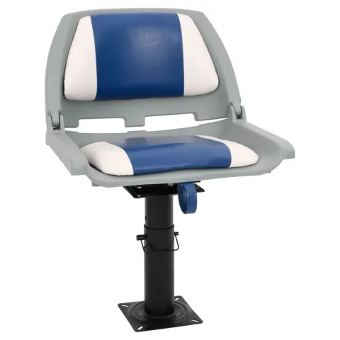 vidaXL Scaun barcă cu piedestal, reglabil în înălțime, rotativ la 360°