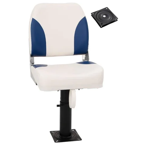 vidaXL Scaun barcă cu piedestal, reglabil în înălțime, rotativ la 360°