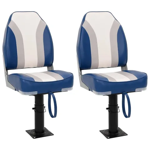 vidaXL Scaun barcă 2 buc. piedestal reglabil înălțime rotativ la 360°