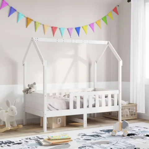 vidaXL Cadru pat tip casă pentru copii, 80x160 cm, lemn masiv de pin