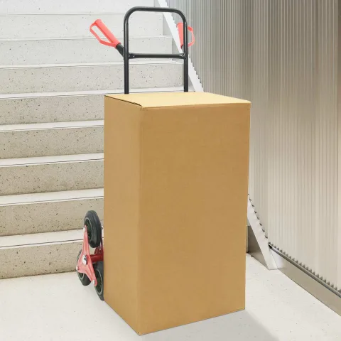 vidaXL Cărucior manual Negru și roșu 64,5 x 49,5 x 114 cm Oțel