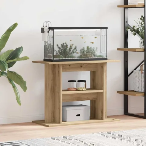 vidaXL Suport pentru acvariu, stejar artizanal, 80x35x60 cm, lemn stratificat