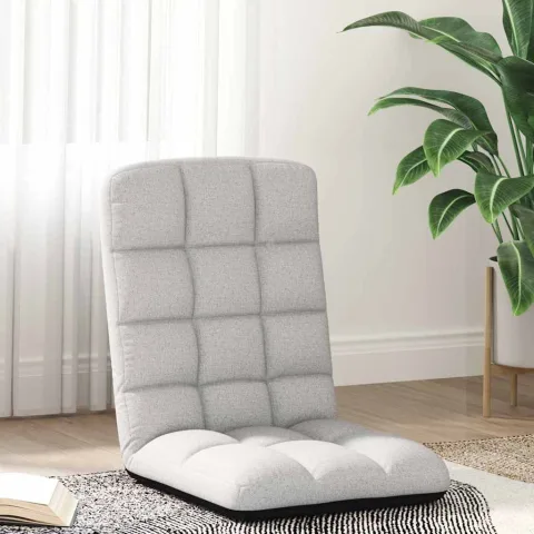 vidaXL Scaun pliabil de podea, gri nor, 71x51x62 cm, material textil