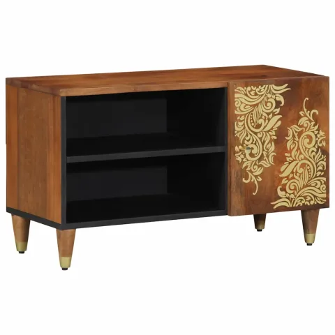 vidaXL Cabinet TV Maro miere 80 x 33 x 46 cm Lemn de mango solid