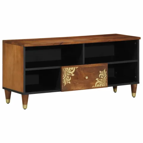 vidaXL Cabinet TV Maro miere 100 x 33 x 46 cm Lemn de mango solid