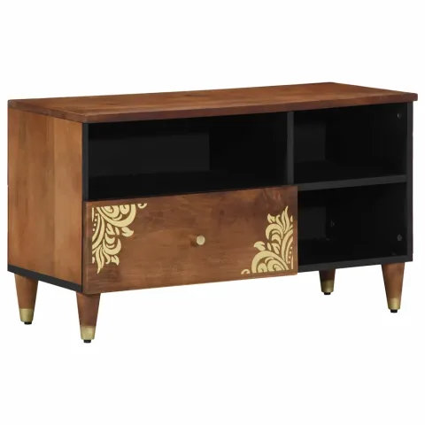 vidaXL Cabinet TV Maro miere 80 x 33 x 46 cm Lemn de mango solid