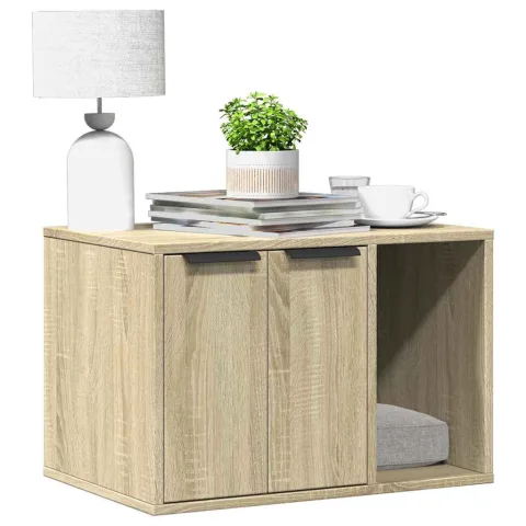 vidaXL Cutie litieră pisici stejar sonoma 60x40x40 cm lemn prelucrat