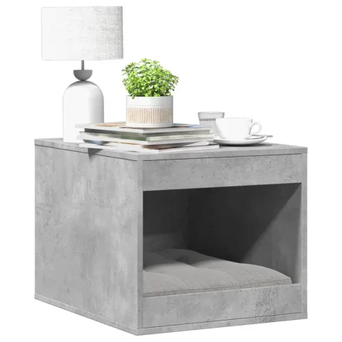 vidaXL Cutie litieră pisici gri beton 47x59x42 cm lemn prelucrat