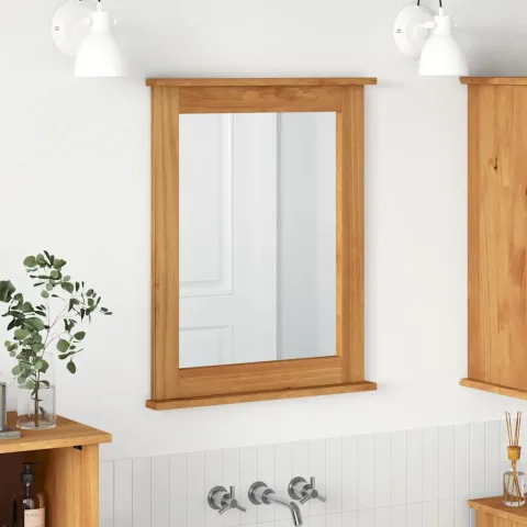 vidaXL Oglindă VIGO Maro miere 55,5 x 5 x 70 cm Lemn masiv de pin