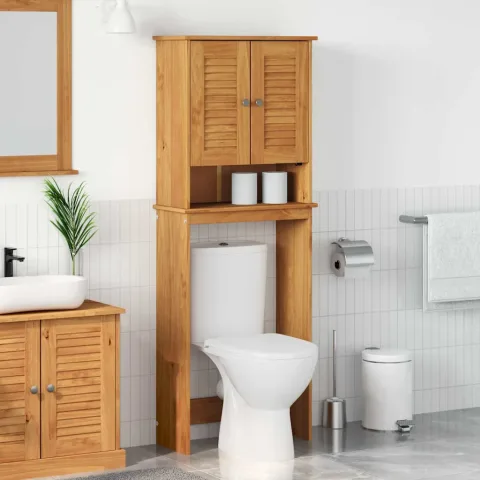 vidaXL Dulap pentru toaletă VIGO Maro și Maro Miere 60 x 27 x 161 cm